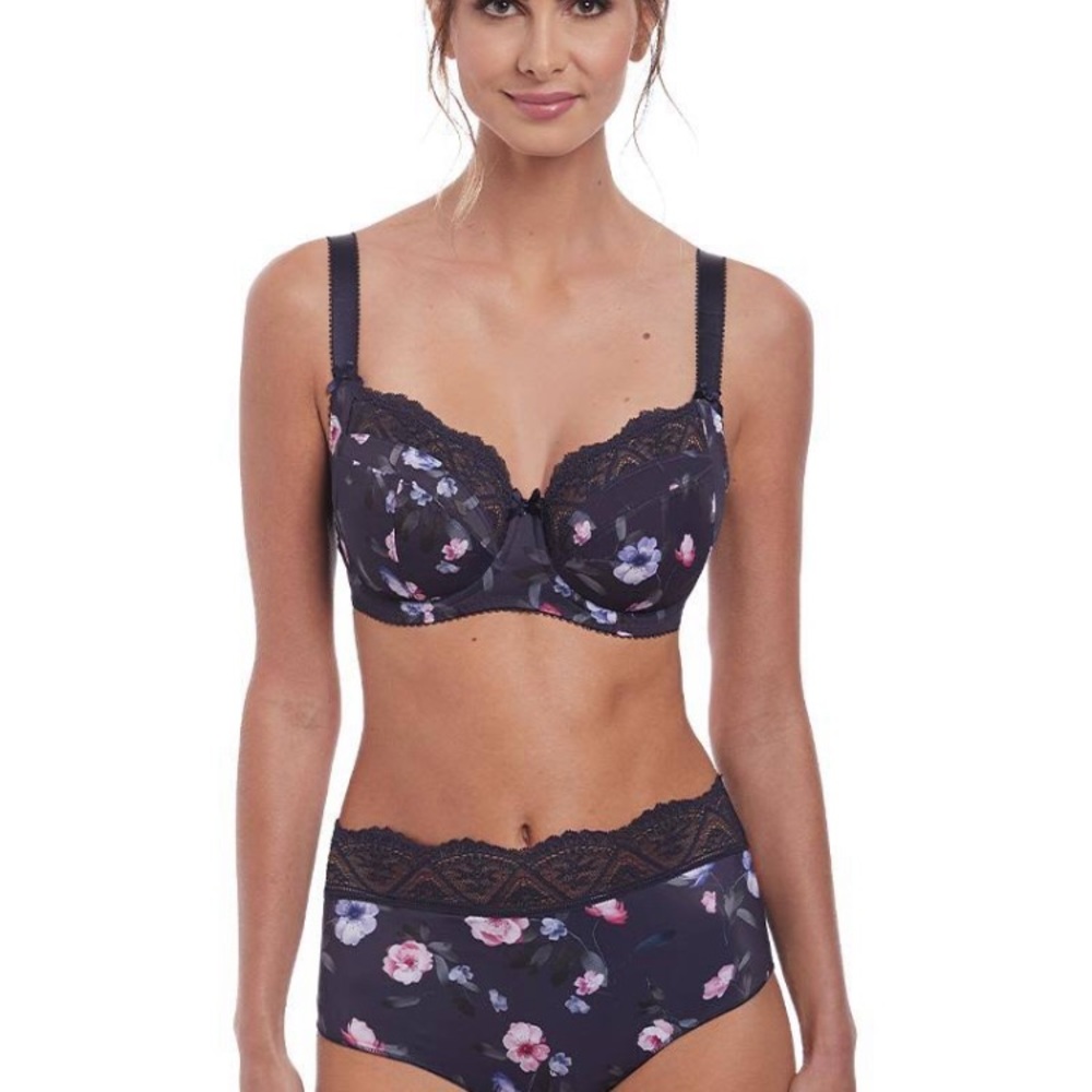 Fantasie Katie full coverage blue floral bra 32DDD(F)